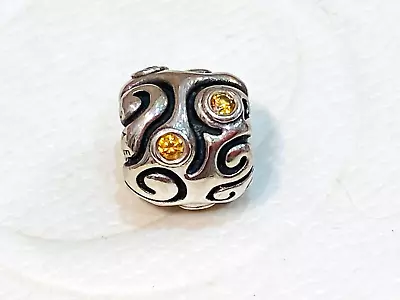 $59 • Buy Authentic Pandora Daydream Honey Amber Champagne CZ Charm 790548 Retired Rare