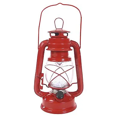 LED High Powered 250 Lumen AA Battery Operated Camping Red 9  Hurricane Lantern • $25.71