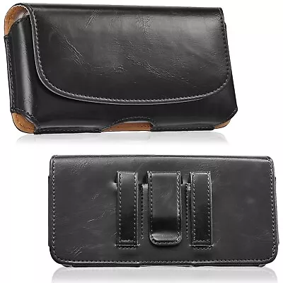 Universal Mobile Phone Leather Belt Holster Pouch Case Cover For Apple Samsung • $17.99