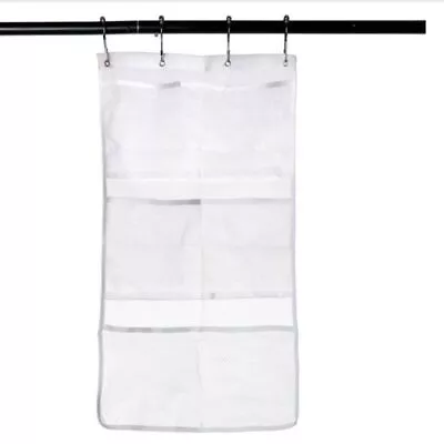 Mesh Shower Organiser Bathroom Hanging Storage Bag 6 Pockets Storage Bag • $12.03