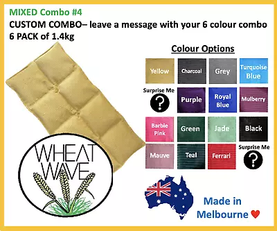 6 X Wheat Bag 1.4kg Sectioned Large Heat Bag Heat Pack 53 X 26cm For Back Bulk • $130