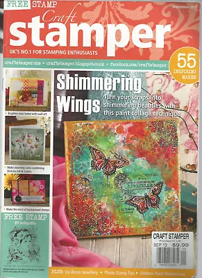 Craft Stamper Magazine September 2013  Magazine Only No Stamp.  • £15.26