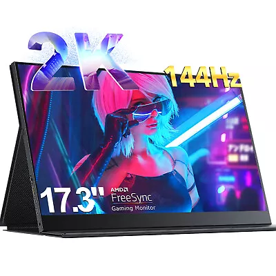 UPERFECT 144Hz Gaming Monitor 17.3  2560x1440 HDR Ultra Slim Portable Monitor • $269.10