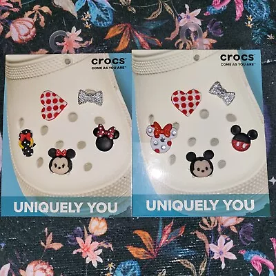 Crocs Handmade Jibbitz 10Pc  Disney Mickey Minnie Mouse Rose Set 2 Polka Dot Bow • $12.99