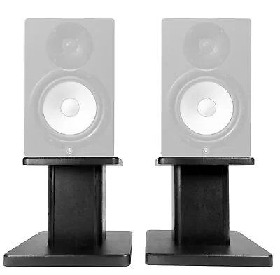 Rockville 8” Black Studio Monitor Speaker Stands For Yamaha HS5 Monitors • $49.95