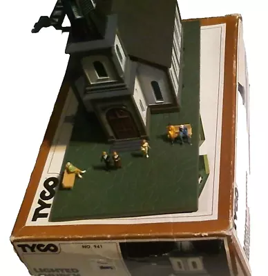 TYCO HO SCALE Assembled Lighted  Church Building Model Diorama #941 With Box • $24.93