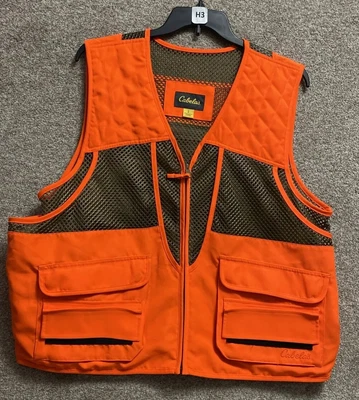 $24.99 • Buy Cabela's Mens Blaze Orange Padded Shoulders Trap Shooting Hunting Vest Sz Large