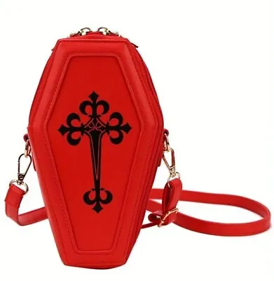 Coffin Shape Crossbody Bag Costume Party Gothic Punk Steampunk Christmas Present • £12.59