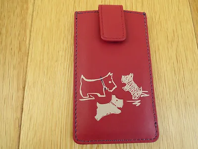 RADLEY Iphone 5/5S Doodle Dog Red Leather Key/Card/Phone/Ipod Case-GREAT VALUE!! • £16.99