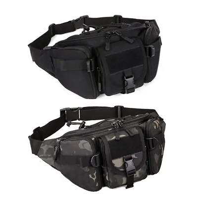 Military Fanny Pack Tactical Waist Bag Waterproof Hip Belt Bag Pouch Outdoor  • £14.94