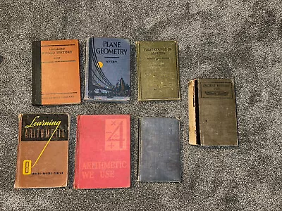 Lot Of 7 Vintage School Books From 1902 • $50