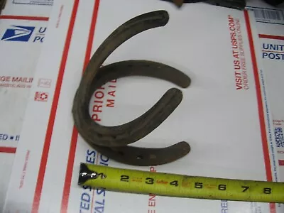 $7 • Buy Old Western Americana Horse Shoe Art Hamd Made Wall Decor