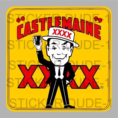 Castlemaine Xxxx Man Beer Sticker For Toolbox Welder Mancave Fridge Etc • $5.99