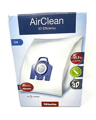 Miele AirClean 3D Dust Bag Type GN XL Value Pack 4 Bags & 2 Filter New Sealed • $19.99