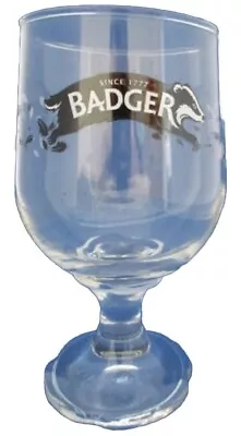 Hall & Woodhouse Badger Beers Vintage Stemmed Pint Glass BREWERIANA MANCAVE GIFT • £29.98
