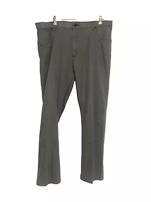 Wrangler Mens Gray Casual Khaki Pants Elastic Waist Size W40 X L32 • $16.07