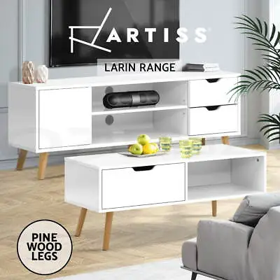 $69.56 • Buy Artiss Coffee Table And TV Cabinet Entertainment Unit Stand Storage Drawers