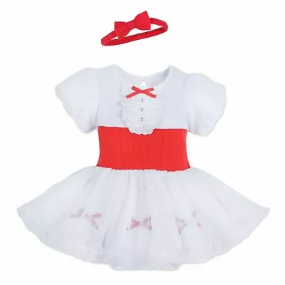 Disney Store Mary Poppins Baby Bodysuit Costume White Dress Headband Halloween  • $39.95