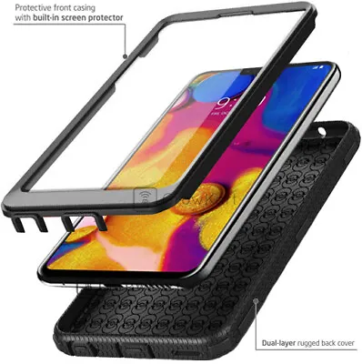 REFINED ARMOR SHOCKPROOF RUGGED Tank Phone Case Cover +BUILT-IN SCREEN PROTECTOR • $7.99