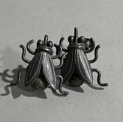 Vintage Sterling Silver 925 Mexican Silver Flies Insect Earring  • $99