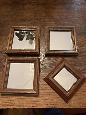 Vtg4 Home Interior Homco Accent Mirrors With Wood Frames  • $20