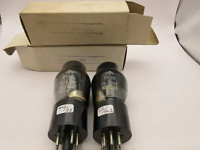 6V6G Brimar STC Black Glass Valves X 2 NOS Tested • £160