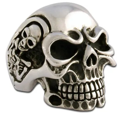 Ring Mens Biker Skull Sterling Silver Goliath Huge 38 Grams Handmade Jewelry 925 • $118.15