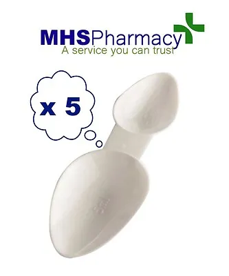 5 X Plastic Double Sided Medicine Spoon 2.5ml / 5ml • £1.65