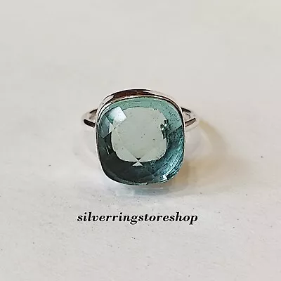 Aquamarine Ring 925 Silver Ring Handmade Ring Dainty Ring Silver Jewellery Gifts • $12.74