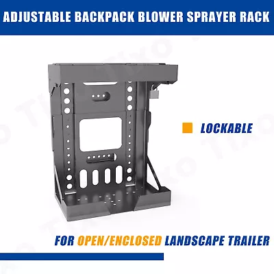 Adjustable Backpack Blower Sprayer Rack For Open & Enclosed Landscape Trailer • $150.11