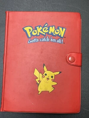 $45 • Buy PIKACHU Pokemon Card Binder Book 1999 Vintage Pokemon 4-Pocket Bonus Coin