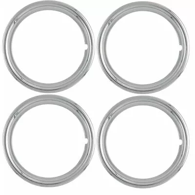 16  Inch Plastic Chrome Beauty Rings 2  TRIM RING SET Measures 1.75 • $109.35
