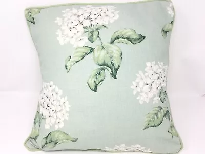 16  Laura Ashley Heligan Eau De Nil Double Sided Cushion Cover Piped Hedgerow • £39.99