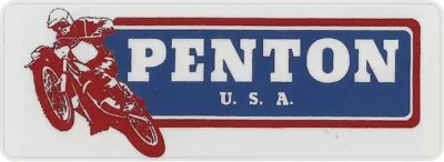 #677 (1) 4  Penton Dirtbike Moto Vintage  Sponsor Repro  Decal Sticker LAMINATED • $4.39