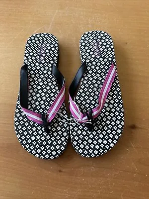 Merona Black & Pink Flip Flops - Womens 7/8 NEW • $7