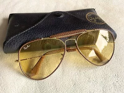 Ray-Ban Outdoorsman Sunglasses RB3422Q Brown Gold Yellow • $275