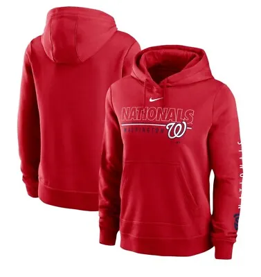 Nike Washington Nationals Sweatshirt Womens Small Red Full Zip Hoodie MLB • $34.99