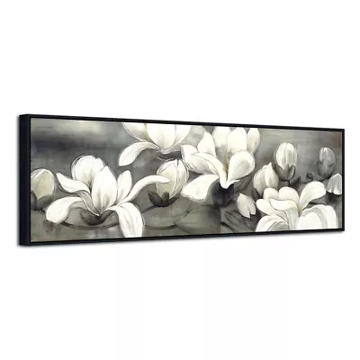 Framed Art Magnolia Flower Modern Canvas Prints Floral Prints Pictures Artwork • $90.02