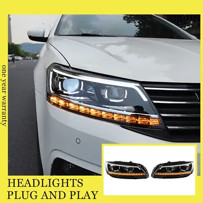 For VW Passat 2011-2015 Headlights Double Xenon Beam Lens HID Projector LED DRL • $597.24