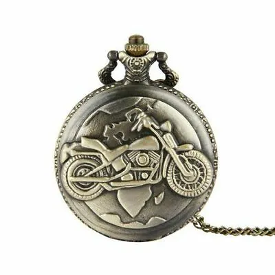 MOTORCYCLE POCKET WATCH Cool Exquisite Watch...NEW • $10