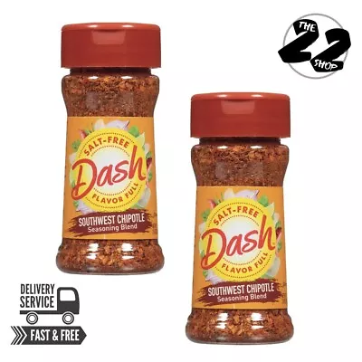 2 X Shakers Mrs Dash Salt Free Southwest Chipotle Seasoning Blend 2.5oz  • £11.95