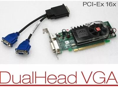 ATI Mobility Radeon HD2400XT 256MB Ddr2PCIe Half Low Profile Video Card Dual VGA • $20