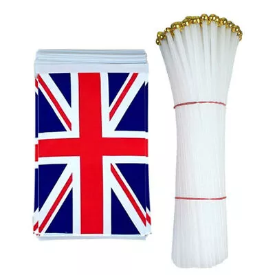 Union Jack Flags 10 20 50 Waving Hand Event Party Royal King Charles Coronation  • £3.69