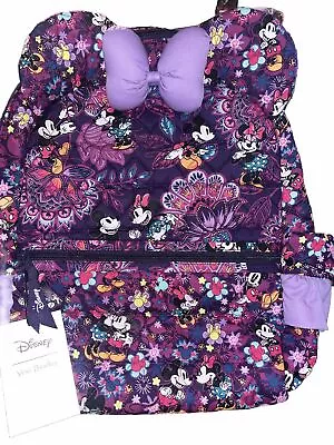 Vera Bradley Disney Minnie Mouse Backpack - Mickey & Minnie’s Sweet Floral Bag • $94.98