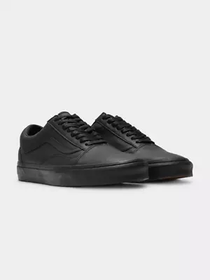 Vans Mens Old Skool Leather Black • $80