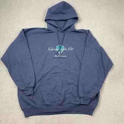 Albuquerque New Mexico Hot Air Balloon Hoodie Sweatshirt Men's 2XL Blue • $18.95