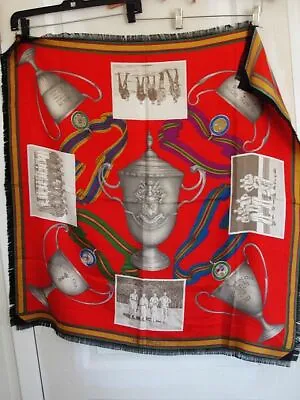 Etro Logo 1988 Silk Sample Scarf 33x33 Royal Ocean Racing Club 1922 Swim Red  • $79.99