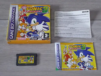 Sonic 3 Advance - Nintendo Gameboy Advance Game GBA Game Boy Boxed & Instruction • £24.99