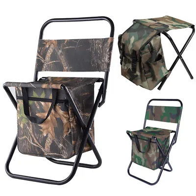 $23.95 • Buy Steel Folding Camping Chair Fishing Stool Backpack Portable For Hiking Outdoor