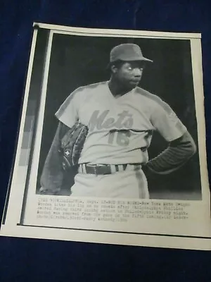 Wire Press Photo 1986 Dwight Gooden New York Mets Vs. Phillies Veteran Stadium • $17